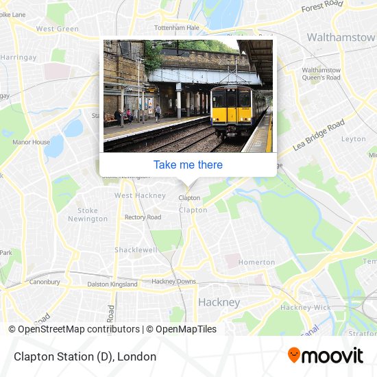 Clapton Station (D) map