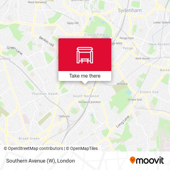 Southern Avenue (W) map