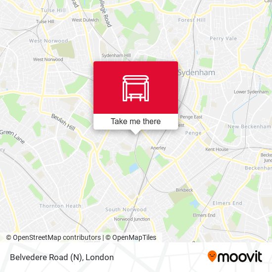 Belvedere Road (N) map