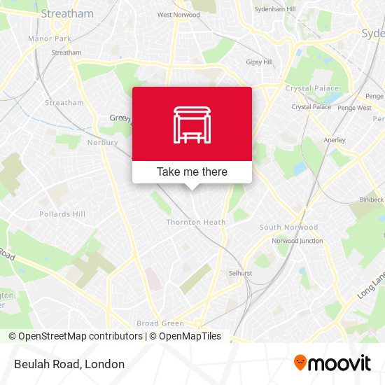 Beulah Road map