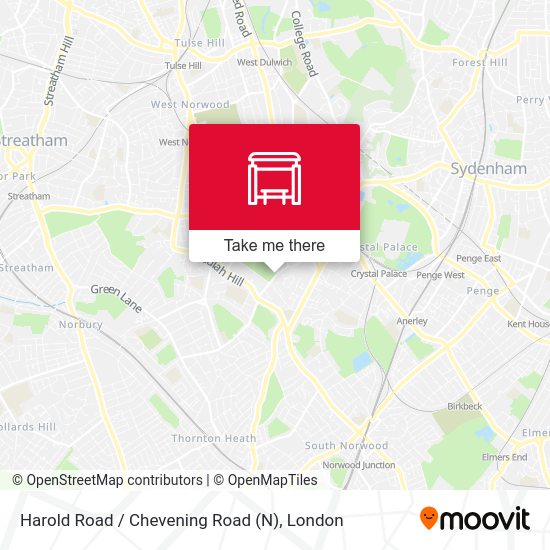 Harold Road / Chevening Road (N) map
