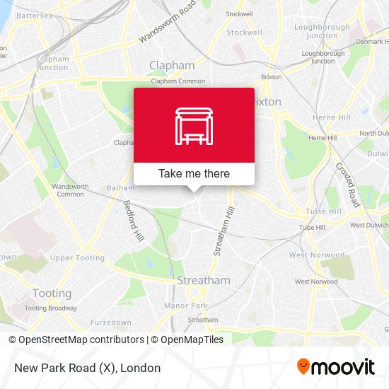 New Park Road (X) map