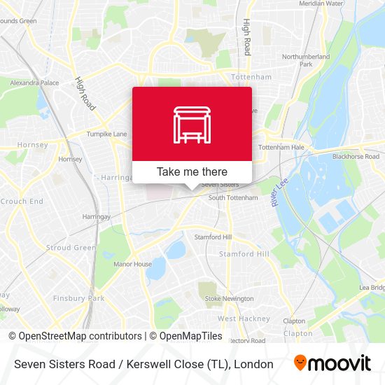 Seven Sisters Road / Kerswell Close (TL) map