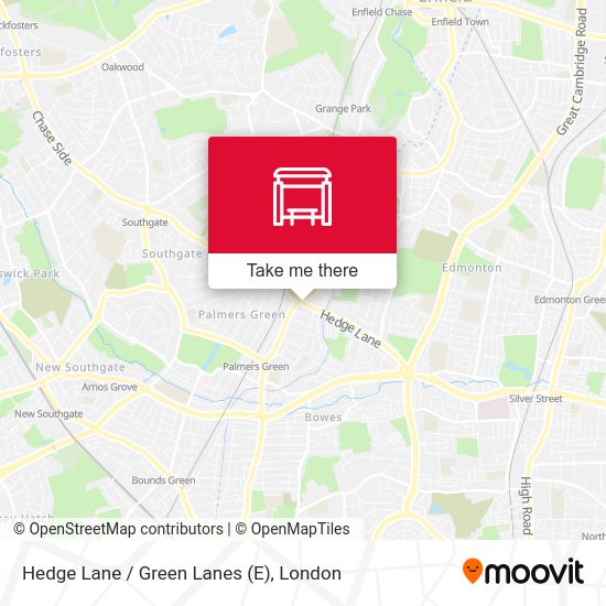 Hedge Lane / Green Lanes (E) map