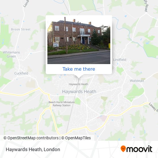 Haywards Heath Street Wall Map with Index