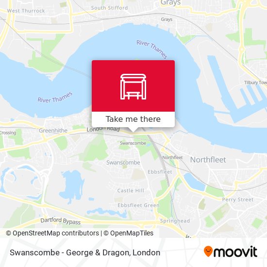 Swanscombe - George & Dragon map