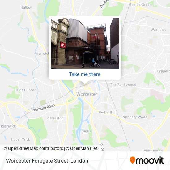 Worcester Foregate Street map