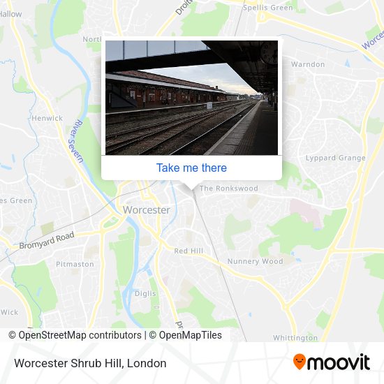 Worcester Shrub Hill map