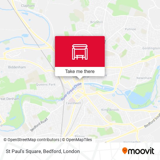 St Paul's Square, Bedford map