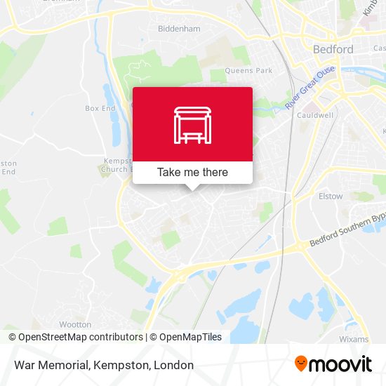 War Memorial, Kempston map