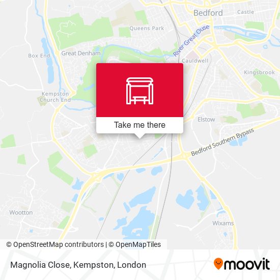 Magnolia Close, Kempston map