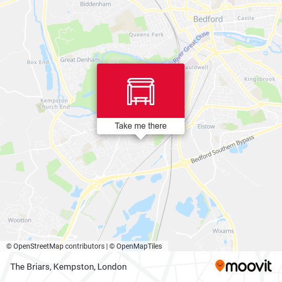 The Briars, Kempston map