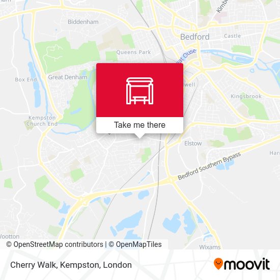 Cherry Walk, Kempston map