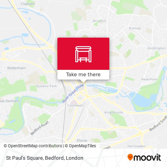 St Paul's Square, Bedford map
