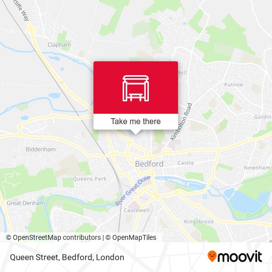 Queen Street, Bedford map