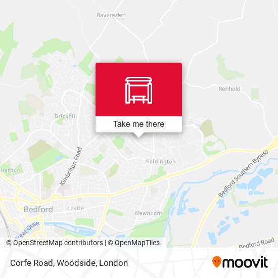 Corfe Road, Woodside map
