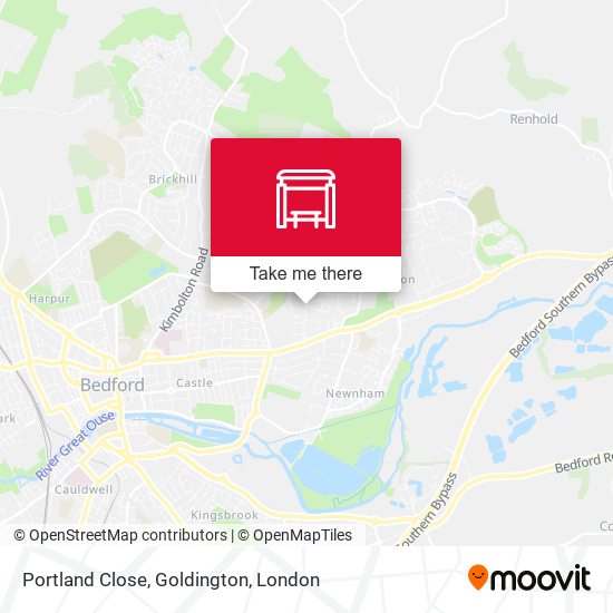 Portland Close, Goldington map