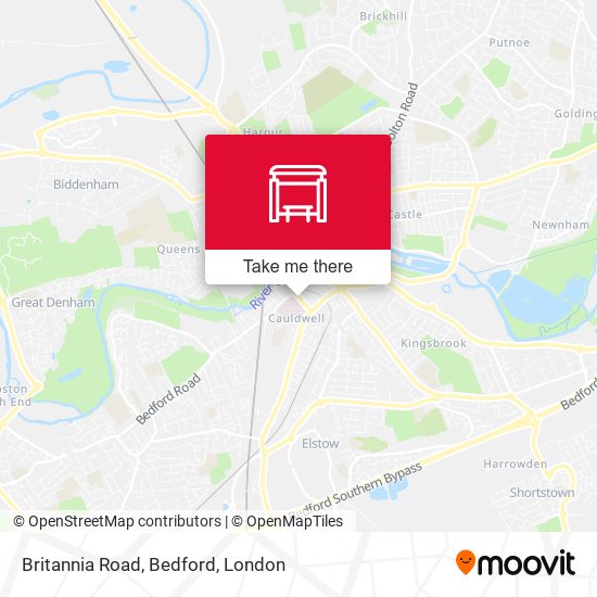 Britannia Road, Bedford map