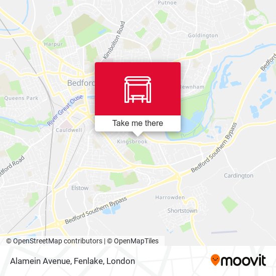 Alamein Avenue, Fenlake map