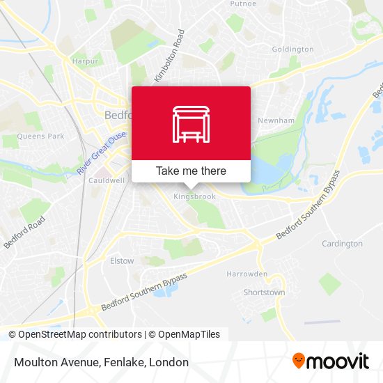 Moulton Avenue, Fenlake map