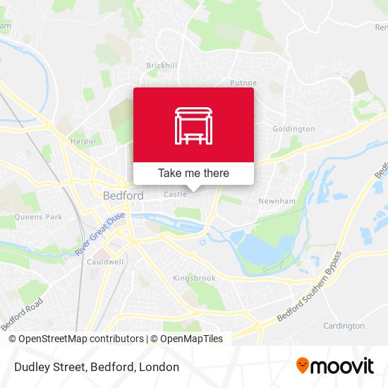 Dudley Street, Bedford map