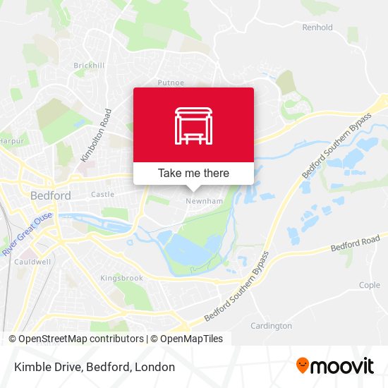 Kimble Drive, Bedford map