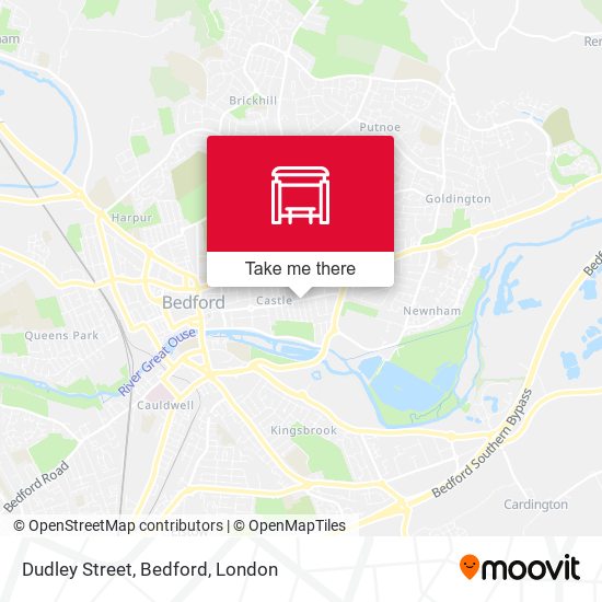 Dudley Street, Bedford map