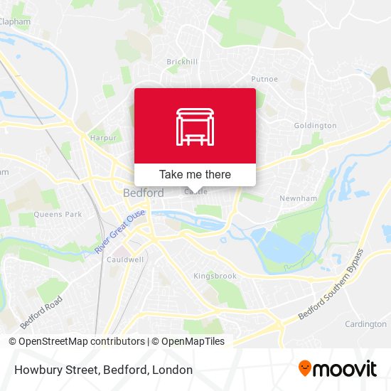 Howbury Street, Bedford map