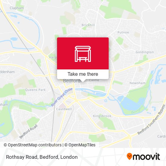 Rothsay Road, Bedford map