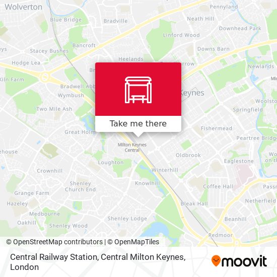 Central Railway Station, Central Milton Keynes map