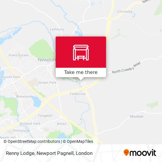 Renny Lodge, Newport Pagnell map