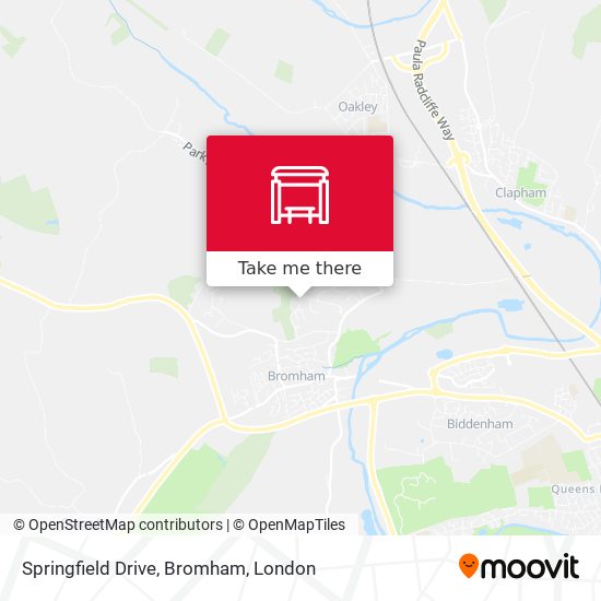 Springfield Drive, Bromham map