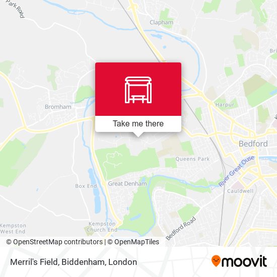 Merril's Field, Biddenham map