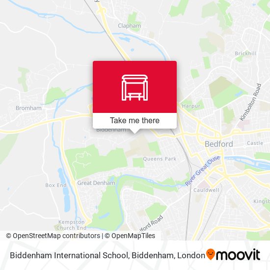 Biddenham International School, Biddenham map