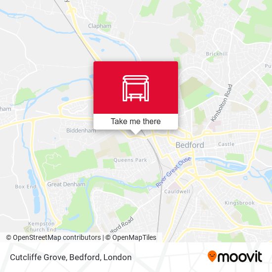 Cutcliffe Grove, Bedford map