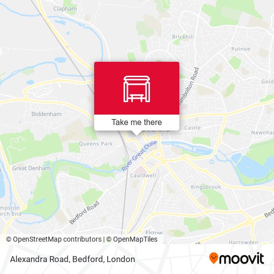 Alexandra Road, Bedford map