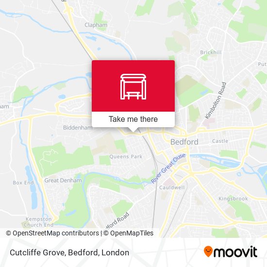Cutcliffe Grove, Bedford map