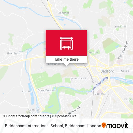 Biddenham International School, Biddenham map