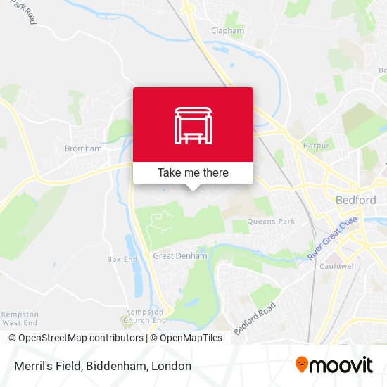 Merril's Field, Biddenham map