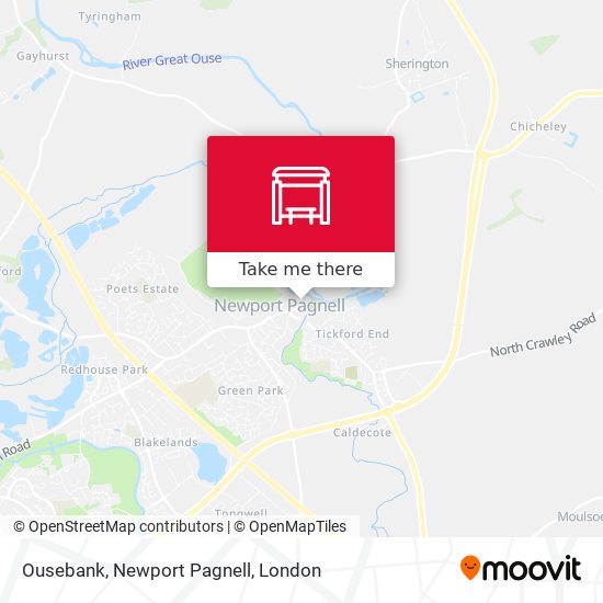 Ousebank, Newport Pagnell map