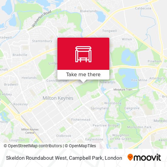Skeldon Roundabout West, Campbell Park map