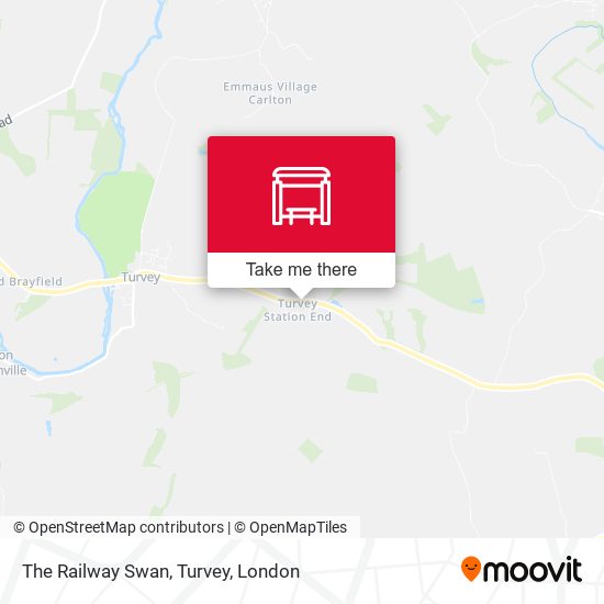 The Railway Swan, Turvey map