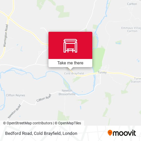 Bedford Road, Cold Brayfield map
