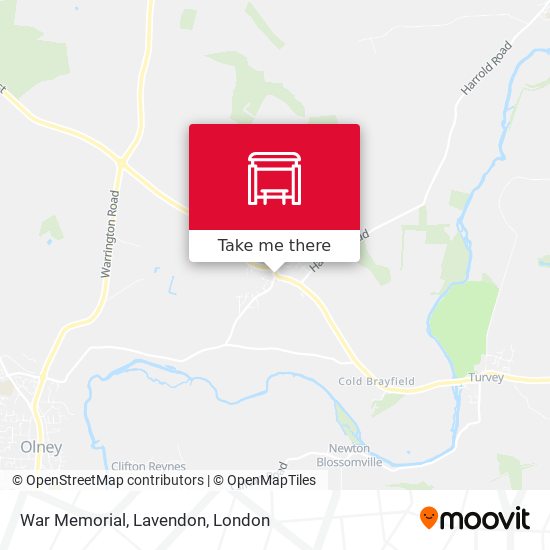 War Memorial, Lavendon map