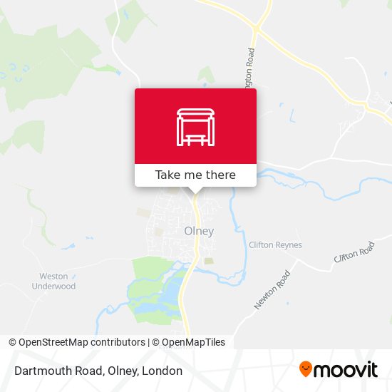 Dartmouth Road, Olney map