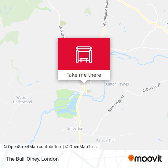 The Bull, Olney map