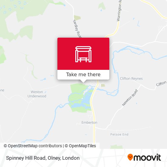 Spinney Hill Road, Olney map