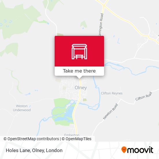 Holes Lane, Olney map