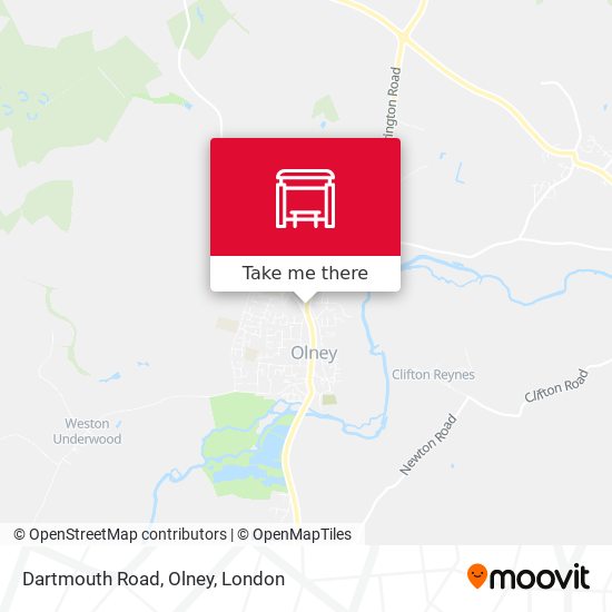 Dartmouth Road, Olney map