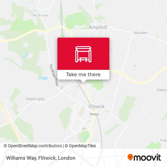 Williams Way, Flitwick map